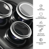 Lensy camera lens glass for Apple iPhone 16/ 16 Plus silver by Hammer Glass