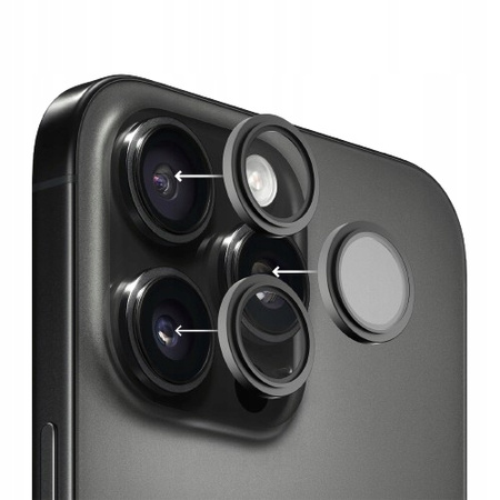 	Lensy szkło na obiektyw aparatu Apple iPhone 17 Silver by Hammer Glass