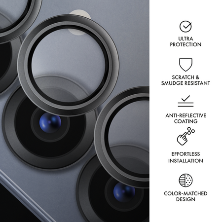 Lensy camera lens glass for Samsung S25 Ultra black by Hammer Glass