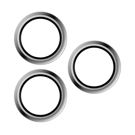 Lensy camera lens glass for Apple iPhone 16/ 16 Plus silver by Hammer Glass