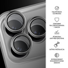 Lensy szkło na obiektyw aparatu Apple iPhone 17 Pro / Pro Max Silver by Hammer Glass