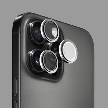 Lensy camera lens glass for Apple iPhone 15 Pro/ 15 Pro Max black by Hammer Glass